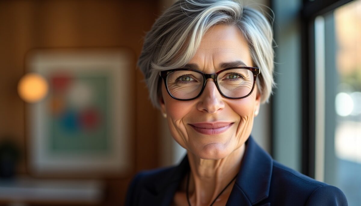 Coiffures courtes tendance pour femmes de 50 ans portant des lunettes : adoptez votre style avec élégance Coiffures courtes tendance pour femmes de 50 ans portant des lunettes : adoptez votre style avec élégance